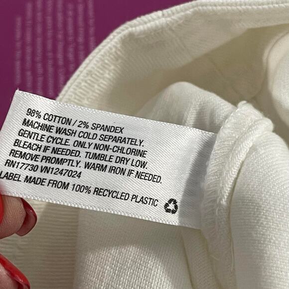 Victor Glemaud size 24 26 Women's High-Rise Flared Leg Jeans White plus sz - Picture 11 of 16